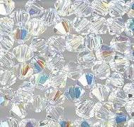 Swarovski 4mm 5301/5328 Bicone - Clear Crystal AB