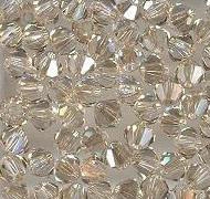 Swarovski 4mm 5301/5328 Bicone - Golden Shadow Colors