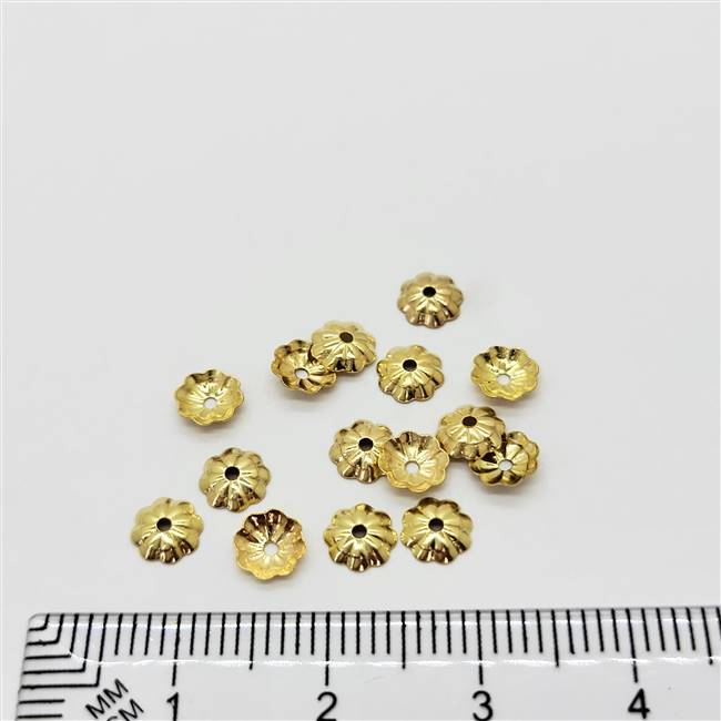 14k Gold Filled Bead Caps - Flower 5mm