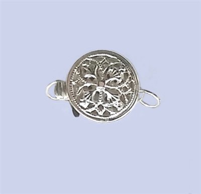 Sterling Silver Filigree - Small Round Clasp