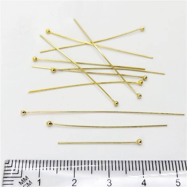 14k Gold Filled Ball Headpin - 24 Gauge 1 inch