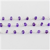 Sterling Silver Chain w/Amethyst stone 3-4mm