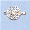 Sterling Silver Filigree - Large Round Clasp - 1 row