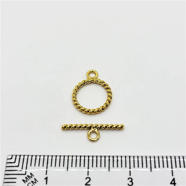 14k Gold Filled Clasp - Toggle Twisted 11mm