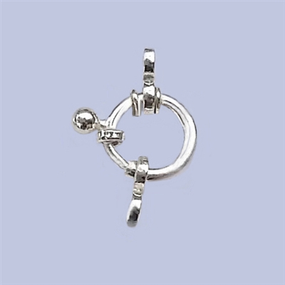 Sterling Silver Fancy Spring Ring 12mm x 3mm