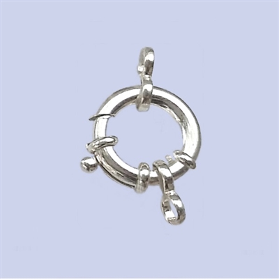 Sterling Silver Fancy Spring Ring 14mm x 3mm