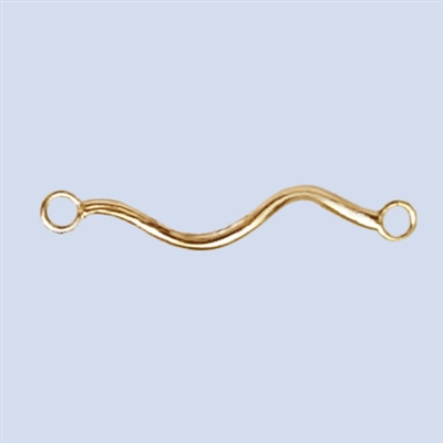 14k Gold Filled Spiral Tube - w/1 close & 1 open ring