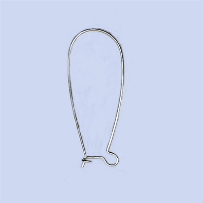 Sterling Silver Kidney Earwire - Large