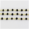 Vermeil Chain w/Black Spinel stone 3-4mm
