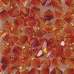 Swarovski 3mm 5301/5328 Bicone - Fire Opal Color