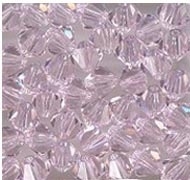 Swarovski 3mm 5301/5328 Bicone - Rosaline Color