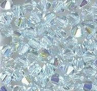 Swarovski 4mm 5301/5328 Bicone - Lt. Azore AB Color