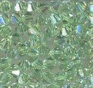 Swarovski 4mm 5301/5328 Bicone - Peridot AB Color