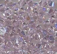 Swarovski 4mm 5301/5328 Bicone - Lt. Amethyst AB Color