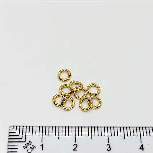 14k Gold Filled Heavy Duty Jumpring - Open 4.5mm. 19.5 Gauge