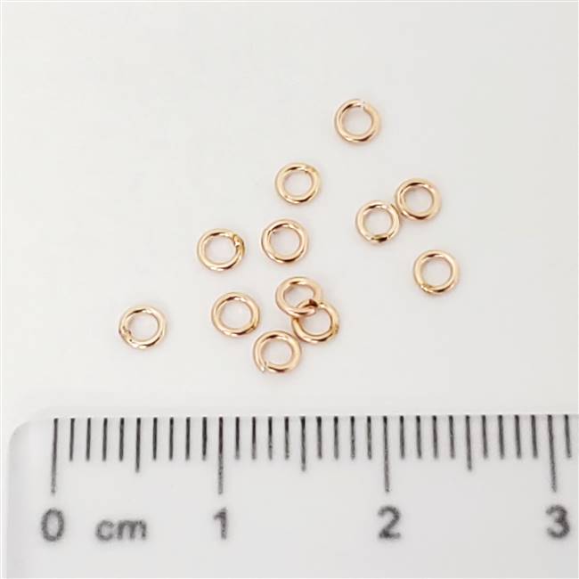 Rose Gold Filled Jumpring - Closed 3mm | 22 Gauge