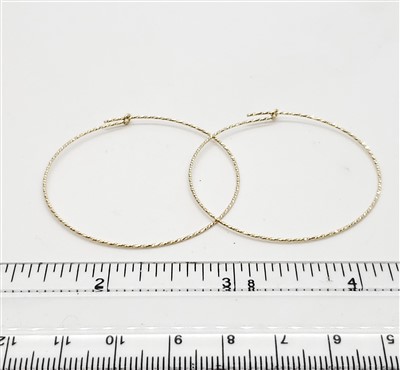 14k Gold Filled DC Beading Hoop. 0.7mm x 45mm