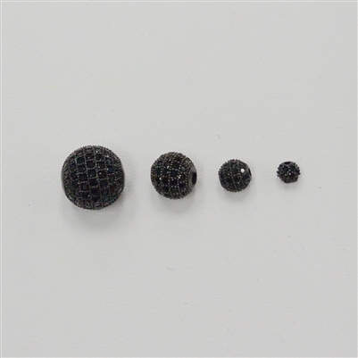 Bead - Round 12mm Black