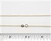 18k Gold over Sterling Silver Chain 1515. 16 Inch