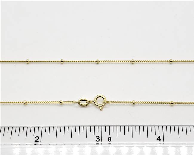 18k Gold over Sterling Silver Chain 444. 16 Inch