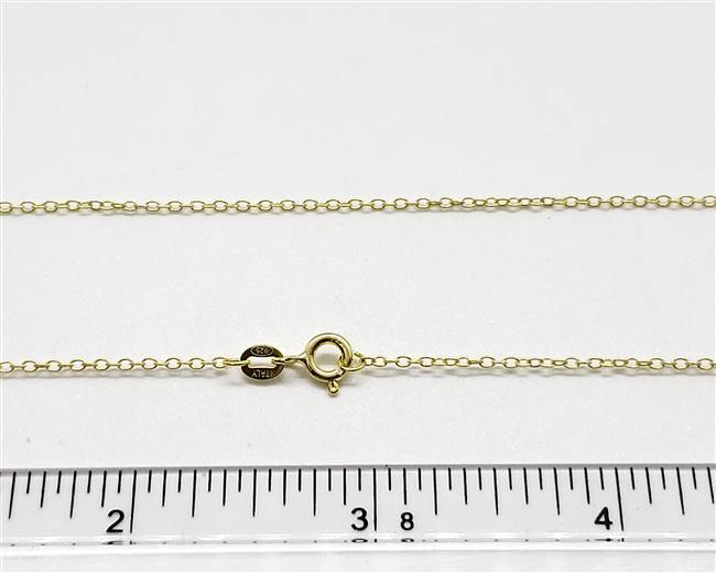 18k Gold over Sterling Silver Chain 1020A. 18 Inch