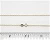 18k Gold over Sterling Silver Chain 1515. 18 Inch