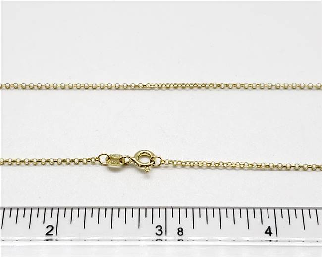 18k Gold over Sterling Silver Chain M441. 20 Inch