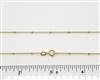 18k Gold over Sterling Silver Chain 444. 20 Inch