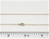 14k Gold Filled 1.5mm Flat Cable Chain 1020F. 14 Inch