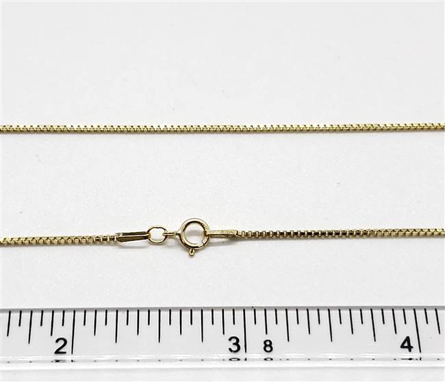 14k Gold Filled 1mm Box Chain 1mmBox. 20 Inch