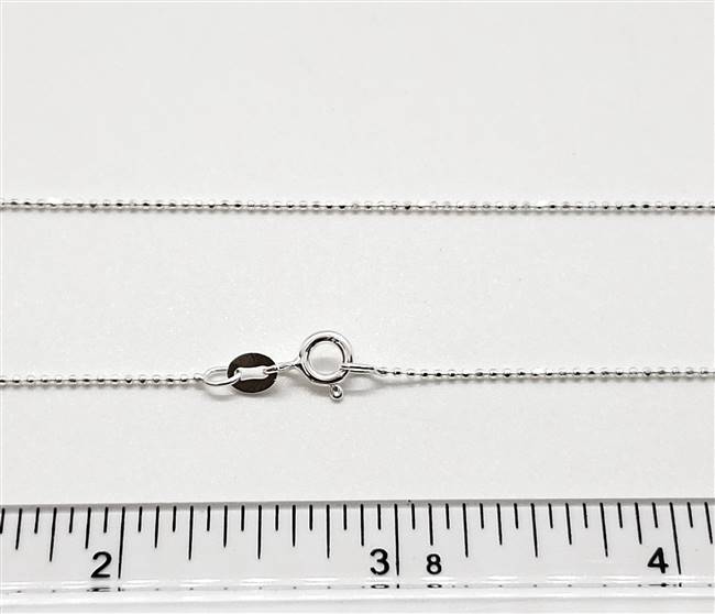 Sterling Silver Chain BALL1. 24 Inch