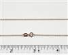 Rose Gold Plate over Sterling 1.3mm Cable Chain 1020A. 18 Inch