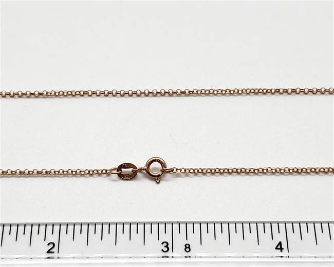 Rose Gold Plate over Sterling Chain M441. 18 Inch