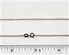 Rose Gold Plate over Sterling 1.9mm Cable Chain 1515. 20 Inch