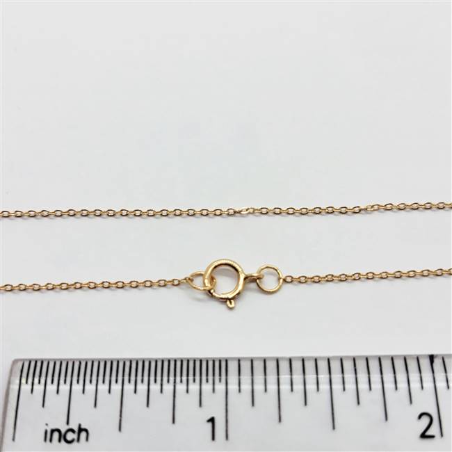 Rose Gold Filled 1mm Flat Cable Chain 927F. 20 Inch