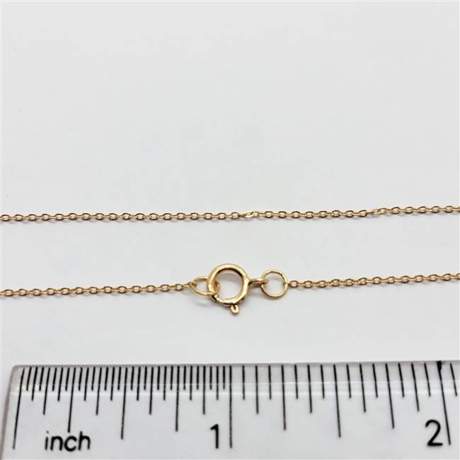Rose Gold Filled 1mm Flat Cable Chain 927F. 24 Inch