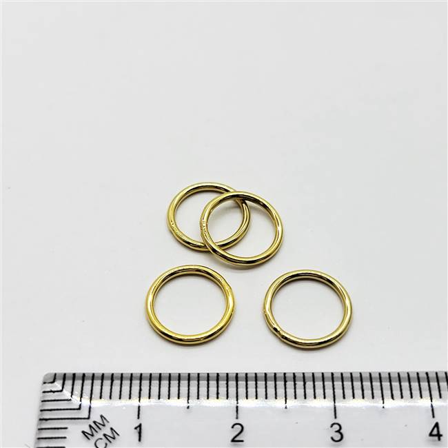 14k Gold Filled Jumpring - Closed Ring 10mm.  18 Gauge.