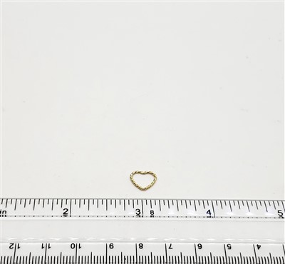 14k Gold Filled Links - Heart 10mm. Diamond Cut wire