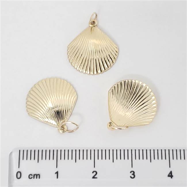 14k Gold Filled Charm - Shell 15mm