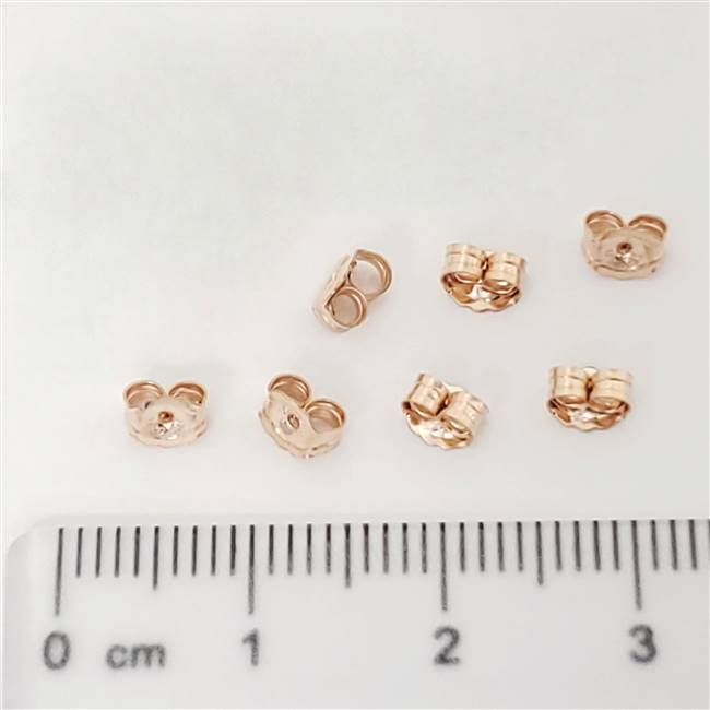Rose Gold Filled Ear Nut Backing - 3.8mm x 4.6mm