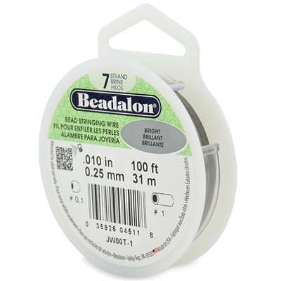 7 Strand .010" Beadalon Beading Wire 100 Foot Spool 