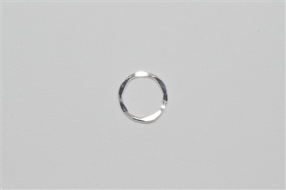 Sterling Silver Links - Hammered Ring 11mm