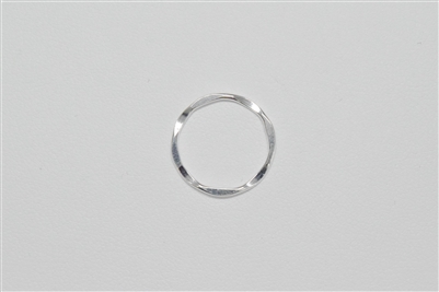 Sterling Silver Links - Hammered Ring 15mm