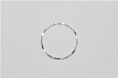 Sterling Silver Links - Hammered Ring 20mm