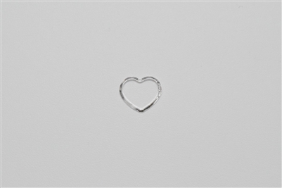 Sterling Silver Links - Triangle Heart 10mm x 12.5mm