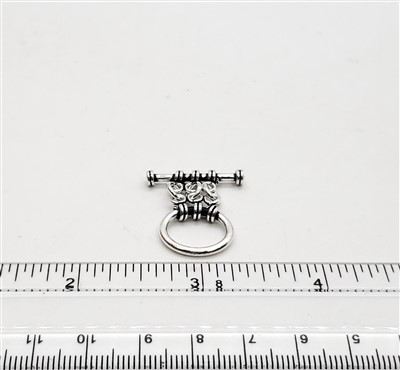 STG-28 16x14mm Ring. Bali Sterling Silver