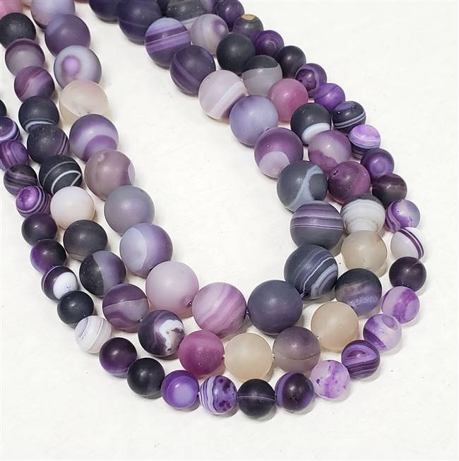 Matte Purple Agate 8mm