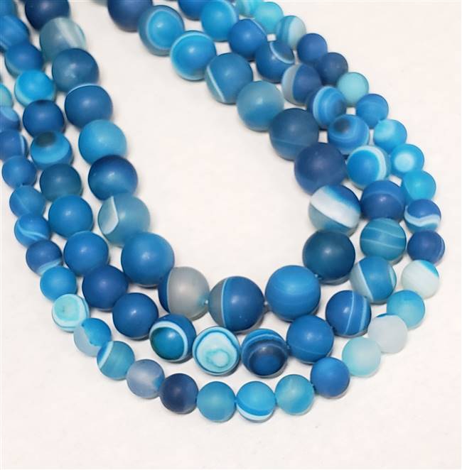 Matte Blue Agate 12mm