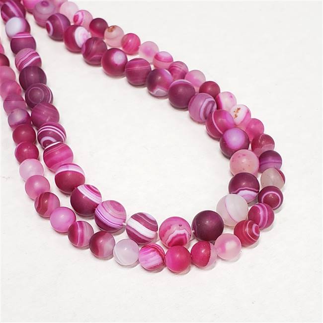 Matte Fuschia Agate 10mm