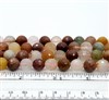 Stone Round Beads. Faceted Rutilated Qtz. 10mm.